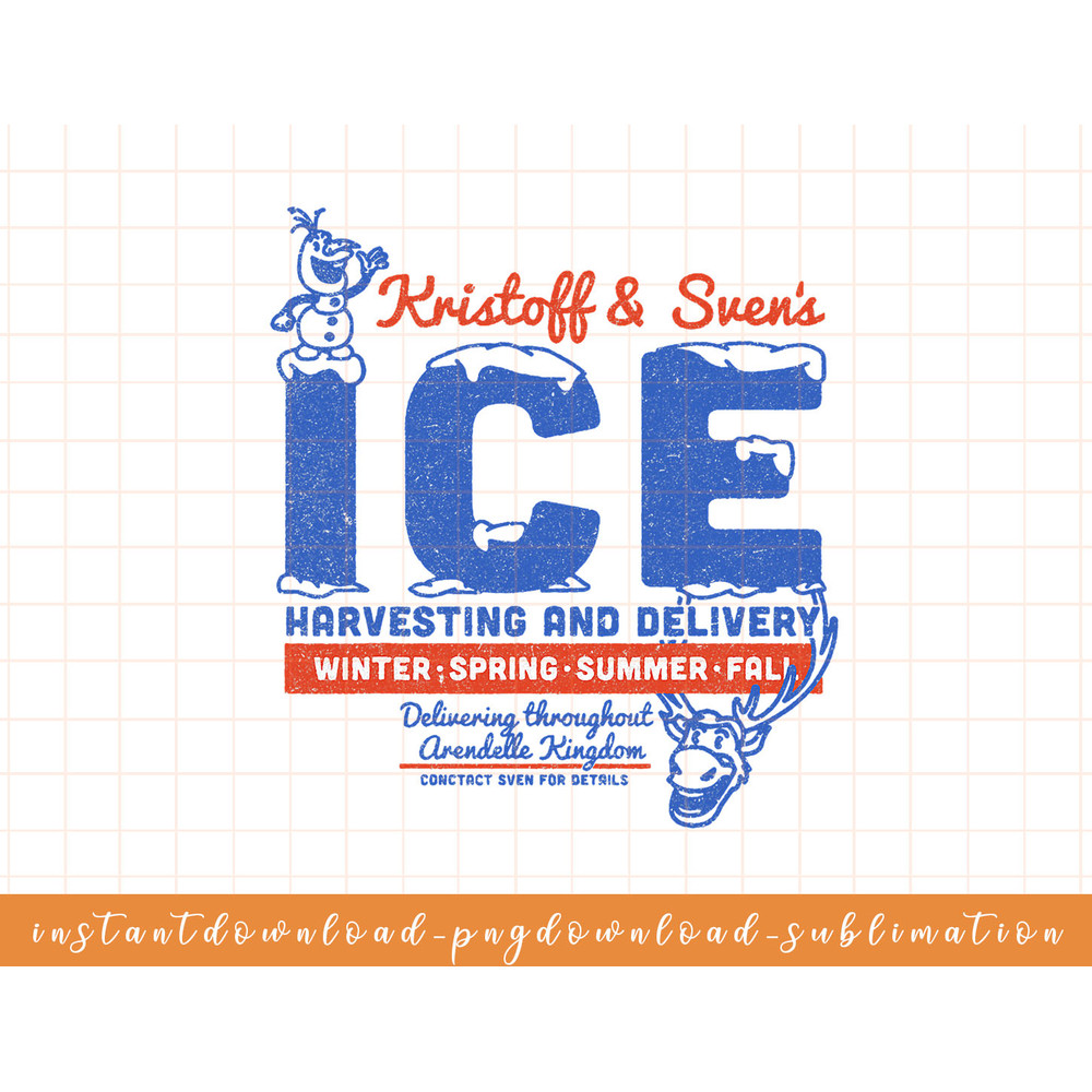 Disney Frozen Kristoff & Svens Ice Harvesting And Delivery png, sublimate, digital download.jpg