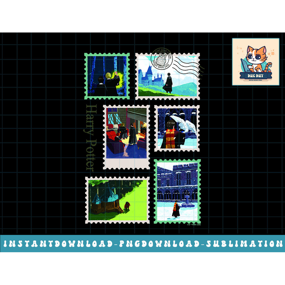 Harry Potter Deathly Hallows 2 Hogwarts Snapshot Stamps png, sublimate, digital download.jpg