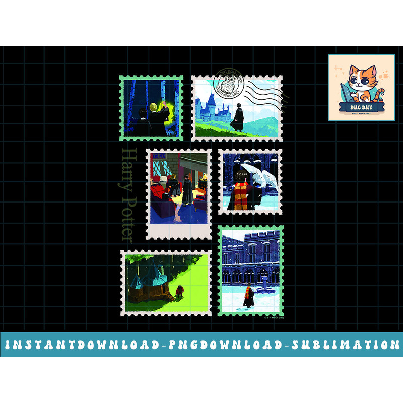 Harry Potter Deathly Hallows 2 Hogwarts Snapshot Stamps png, sublimate, digital download.jpg