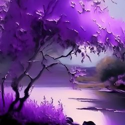 beauty of purple tones: digital image of nature. fantasy landscape. / samsung frame tv art / digital art frame tv