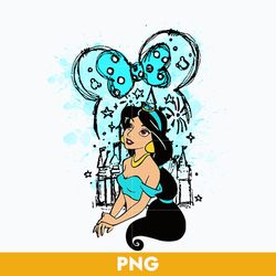 jasmine minnie bow ears png, jasmine princess png, minnie mouse png, disney png digital file