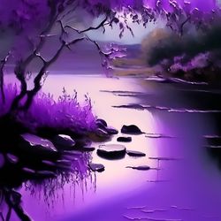 beauty of purple tones: digital image of nature. fantasy landscape
