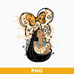 pocahontas minnie bow ears png, pocahontas princess png, minnie mouse png, disney png digital file