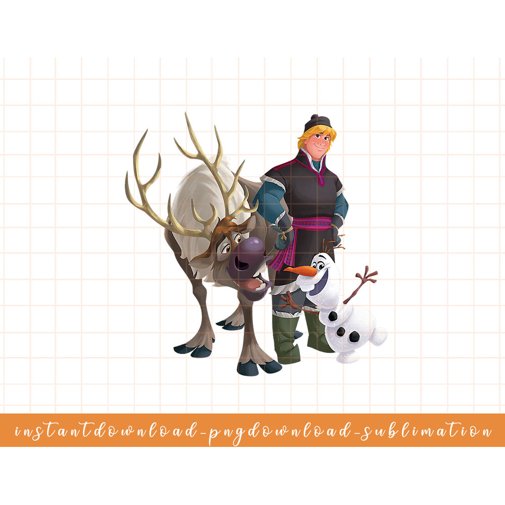 Disney Frozen Kristoff Olaf Sven png, sublimate, digital download.jpg