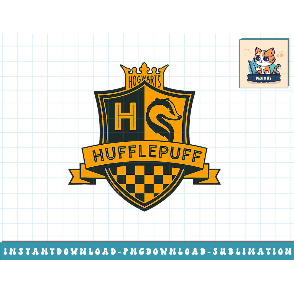 Harry Potter Deathly Hallows 2 Hufflepuff Crest Banner png, sublimate, digital download.jpg