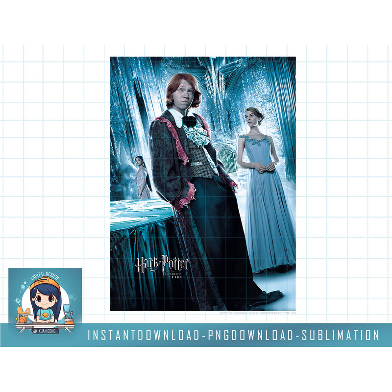 Kids Harry Potter Goblet Of Fire Ron Yule Ball Character Poster png, sublimate, digital download.jpg
