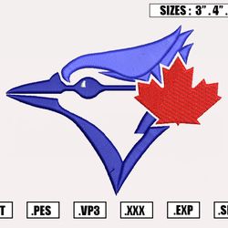 Toronto Blue Jays Embroidery Designs, MLB Logo Embroidery Files, Machine Embroidery Design File, Digital Download