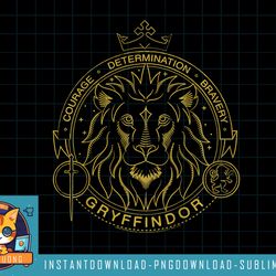 kids harry potter gryffindor lion emblem house values logo youth png, sublimate, digital download