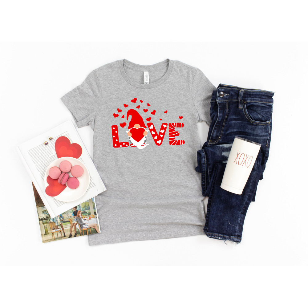 Valentine Gnomes with Love Shirt,Valentines Day Shirts For Woman,Heart Shirt,Cute Valentine Shirt,Cute Valentine Tee,Valentines Day Gift - 3.jpg