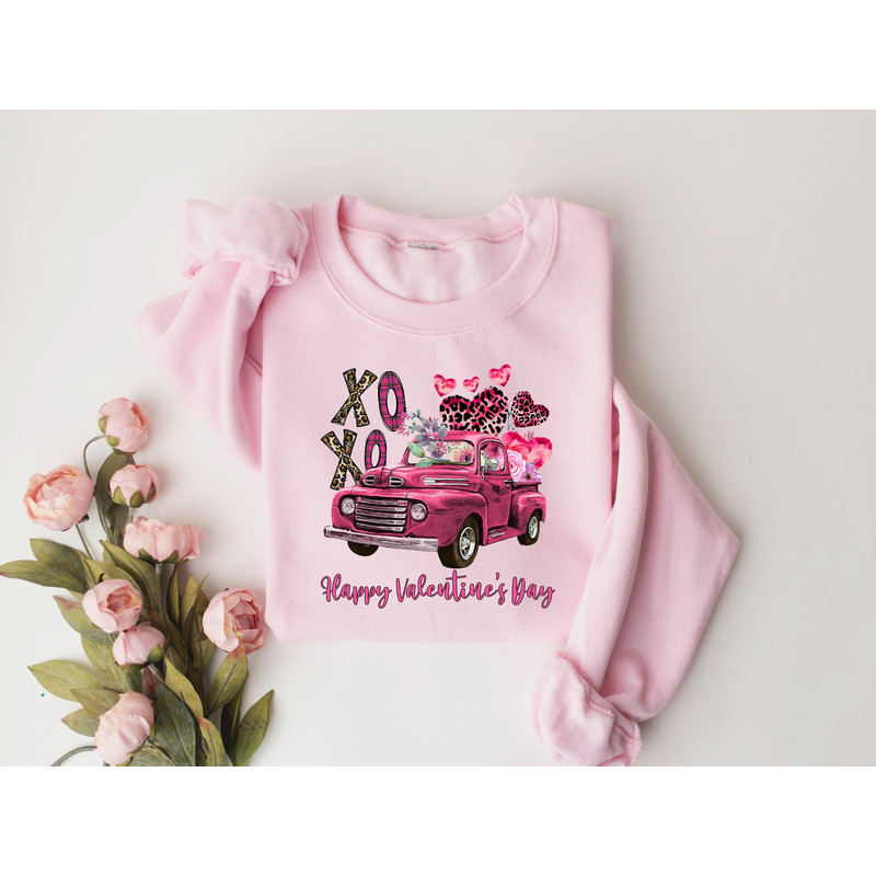 Valentine Truck Sweatshirt,Xoxo Valentines Day Shirts For Woman,Heart Shirt,Cute Valentine Shirt,Valentines Day Gift,Valentines Gift - 1.jpg