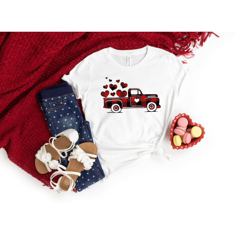 Valentines buffalo plaid Truck Shirt,Valentines Day Shirts For Woman,Heart Shirt,Cute Valentine Shirt,Cute Valentine Tee,Valentines Day Gift - 1.jpg