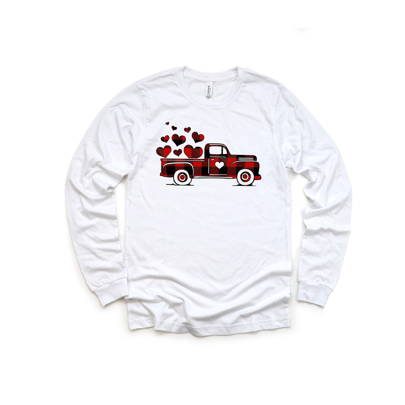 Valentines buffalo plaid Truck Shirt,Valentines Day Shirts For Woman,Heart Shirt,Cute Valentine Shirt,Cute Valentine Tee,Valentines Day Gift - 1.jpg