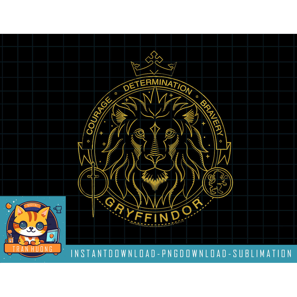 Kids Harry Potter Gryffindor Lion Emblem House Values Logo Youth png, sublimate, digital download.jpg