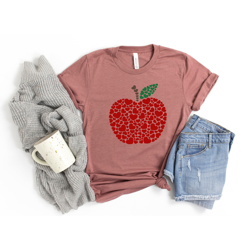 Valentine's Day Shirt,Apple Hearts Shirt,Teacher Valentine's Day Shirt,Cute Valentine Shirt,Valentines Day Gift,Valentines Shirts For Woman - 1.jpg