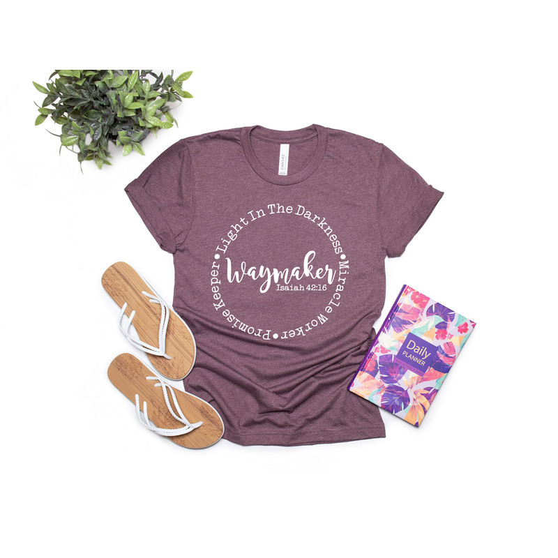 Way Maker Shirt, Miracle Worker Shirt, Promise Keeper Shirt, Faith Shirt, Light in the Darkness Tshirt, Family Matching Shirt, Christian Tee - 3.jpg