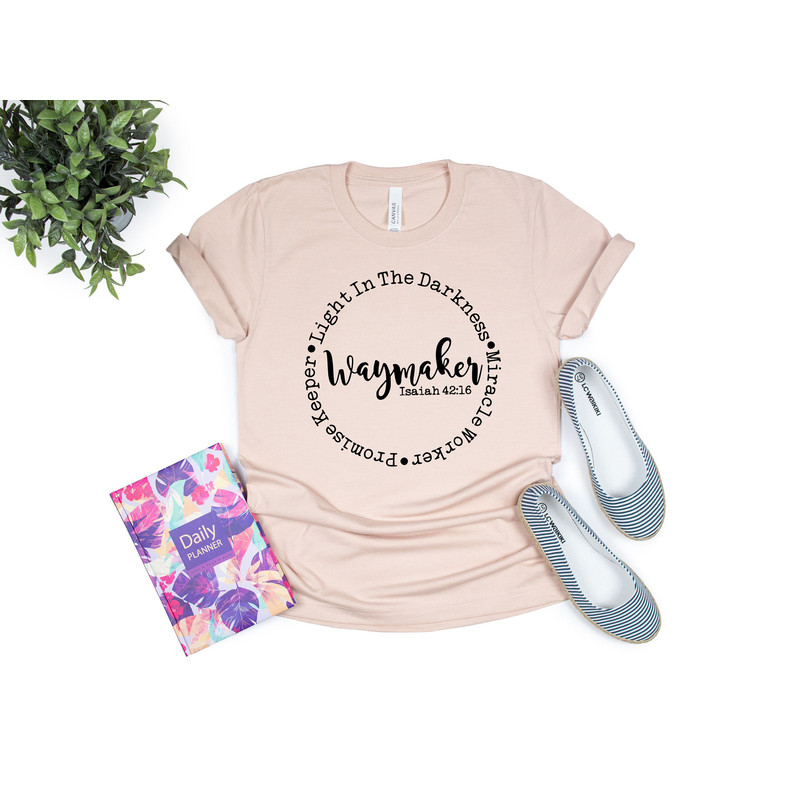 Way Maker Shirt, Miracle Worker Shirt, Promise Keeper Shirt, Faith Shirt, Light in the Darkness Tshirt, Family Matching Shirt, Christian Tee - 4.jpg