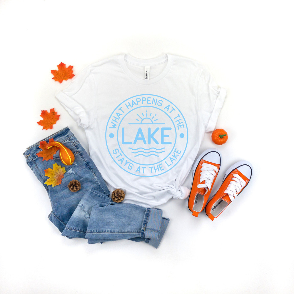 What happens at the lake stays at the Lake shirt,Lake life Shirt, Lake Shirt,Wildlife Shirts,Vacation Shirts,Gift for Her,Camper Shirt - 4.jpg