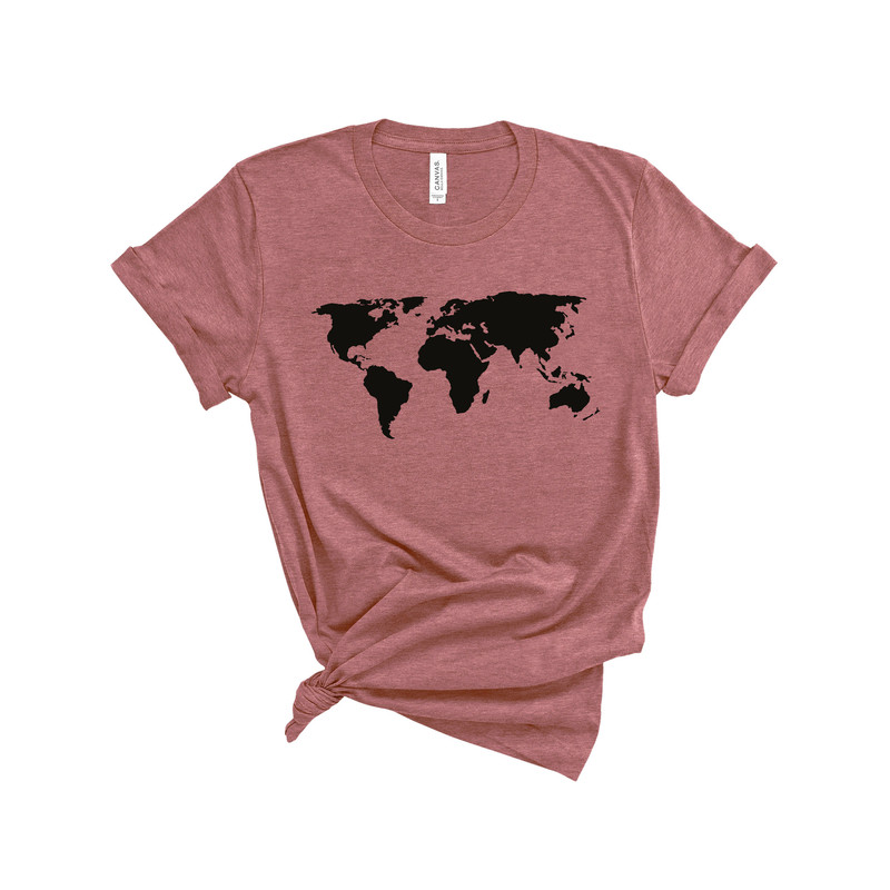World Map Shirt, Travel Shirt, Traveler Gift, Travel Lover, Geography Shirt, Geography Teacher, Exchagne Student, Wanderlust, Adventure Tee - 2.jpg