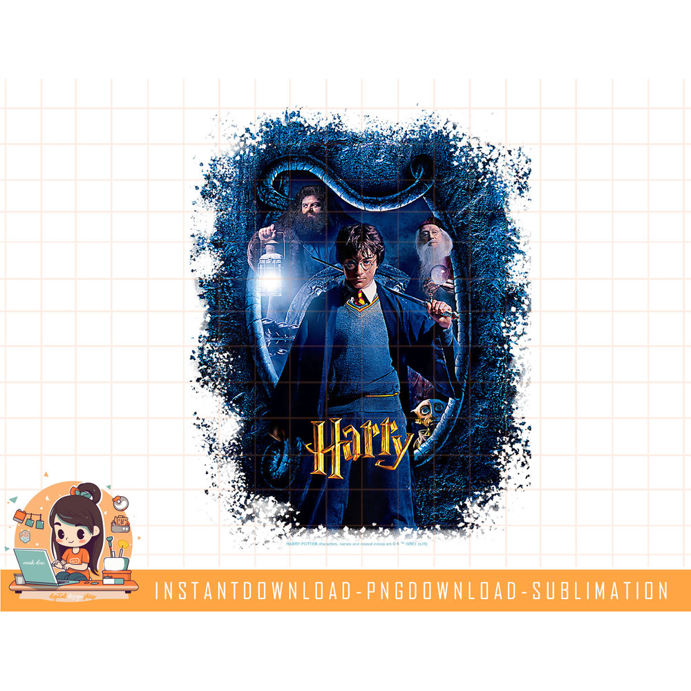 Kids Harry Potter Hagrid And Dumbledore Character Portrait Poster png, sublimate, digital download.jpg