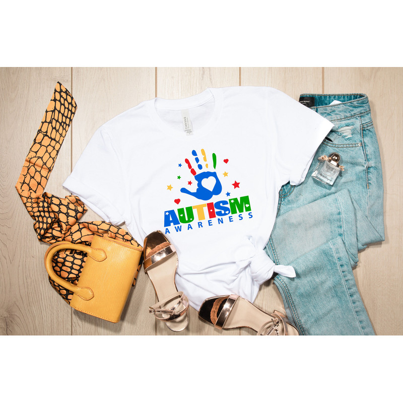 Autism Handprint,Autism Awareness Shirt, Autism Advocate T-Shirt, Autism Mom Shirt, Autism Dad Shirt, Proud Autism Aunt, Autism Support Tee - 1.jpg