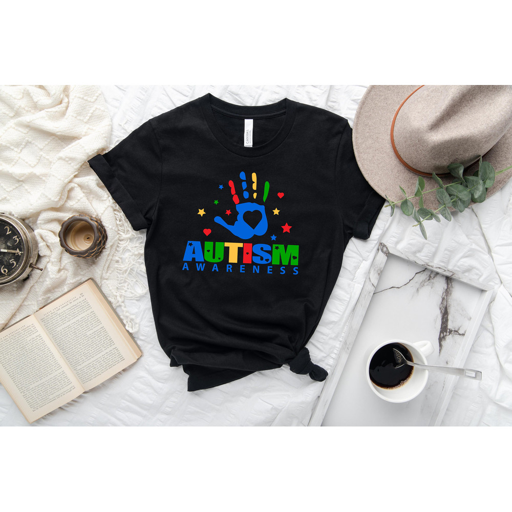 Autism Handprint,Autism Awareness Shirt, Autism Advocate T-Shirt, Autism Mom Shirt, Autism Dad Shirt, Proud Autism Aunt, Autism Support Tee - 4.jpg