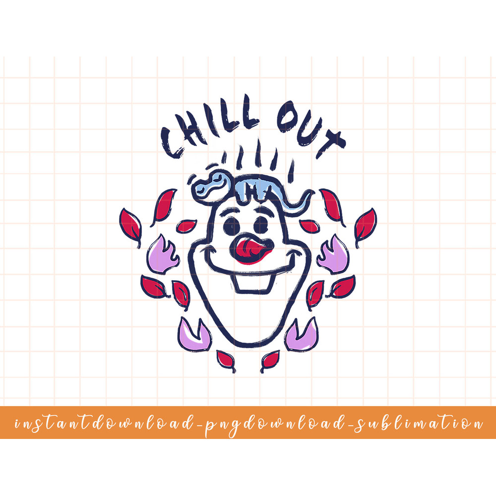 Disney Frozen Olaf & Bruni Chill Out Portrait png, sublimate, digital download.jpg