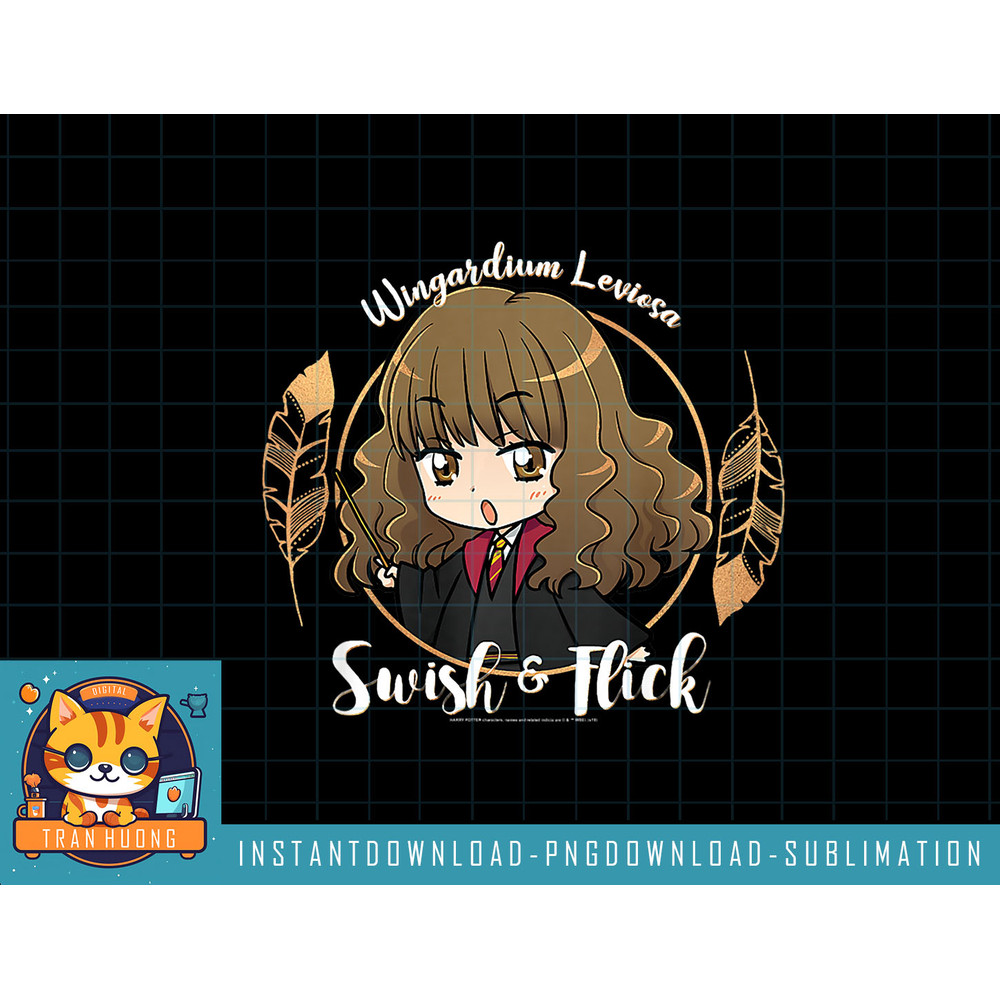 Kids Harry Potter Hermione Wingardium Leviosa Swish & Flick Youth png, sublimate, digital download.jpg
