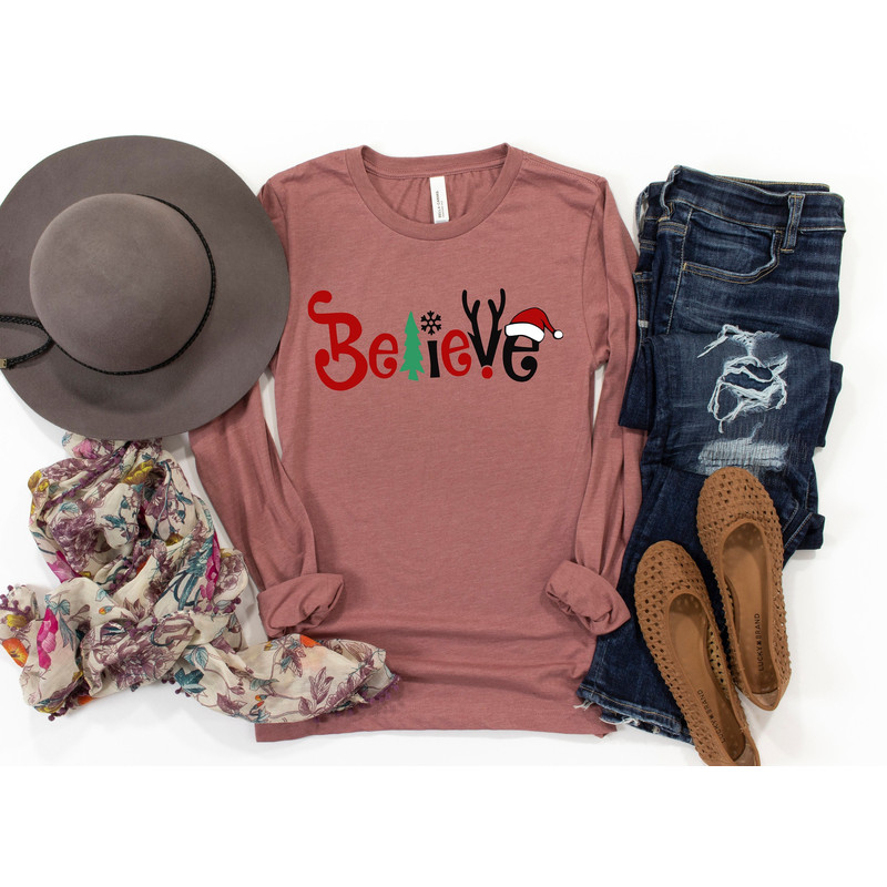 Believe Christmas Shirt, Christmas T-shirt, Christmas Family Shirt,Believe Shirt,Christmas Gift, Holiday GiftChristmas Shirt,Matching Shirt - 1.jpg
