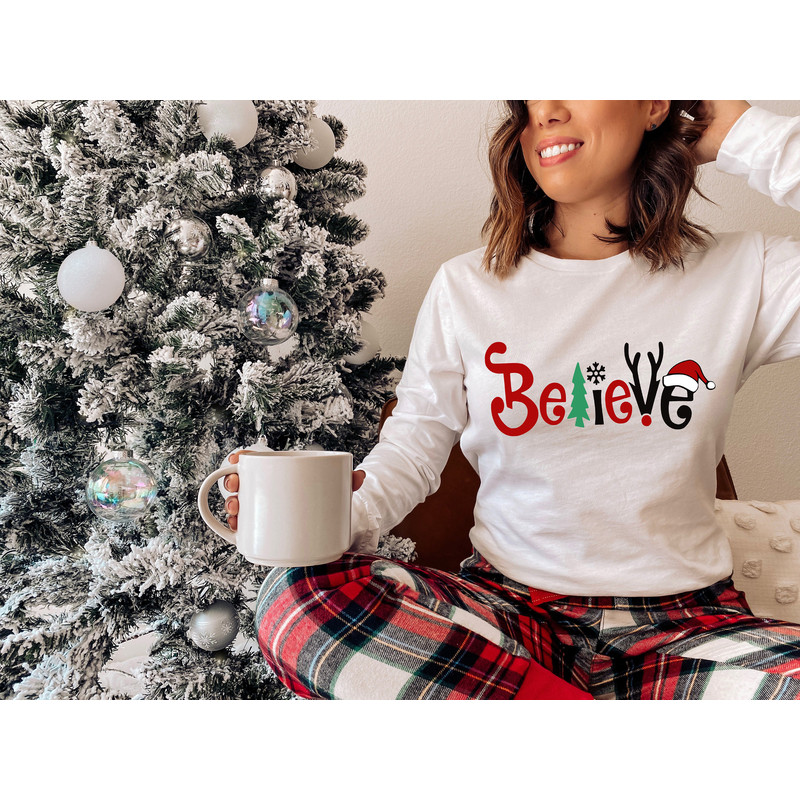 Believe Christmas Shirt, Christmas T-shirt, Christmas Family Shirt,Believe Shirt,Christmas Gift, Holiday GiftChristmas Shirt,Matching Shirt - 3.jpg