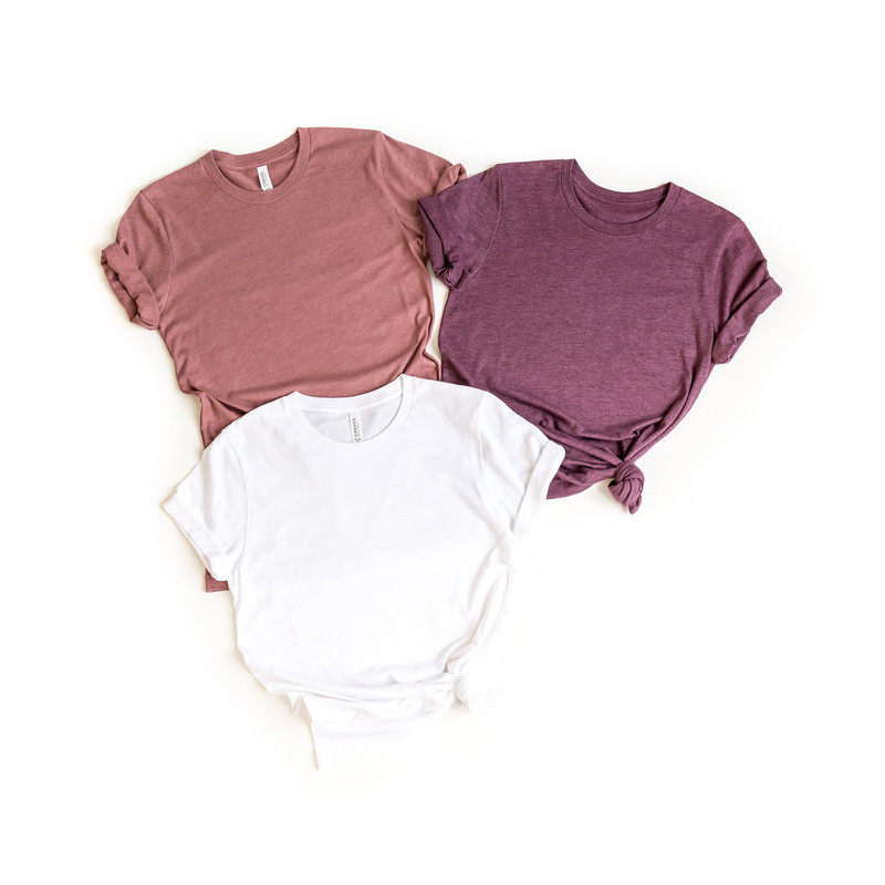 Bella Canvas Blank Shirt,Heather Mauve Shirt,Heather Maroon Shirt,Yellow Shirt,Heather Dark Grey Shirt,Heather Navy Shirt,White Shirt,Pink - 1.jpg