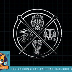 kids harry potter hogwarts house symbols line art png, sublimate, digital download