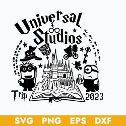 universal studio trip 2023 svg, hogwarts svg, harry potter svg, minion svg, magic castle svg, png dxf eps file