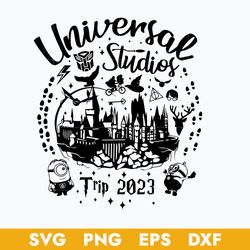 universal studio svg, magical kingdom svg, hogwarts svg, minion svg, magic castle svg, family vacation svg digital file