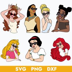 fashion disney princess svg, disney princess svg, fashion girl svg, disney svg, png dxf digital file