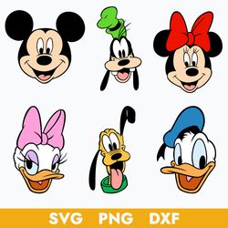 disney friends bundle svg, mickey and friends svg, disney svg, png dxf digital file
