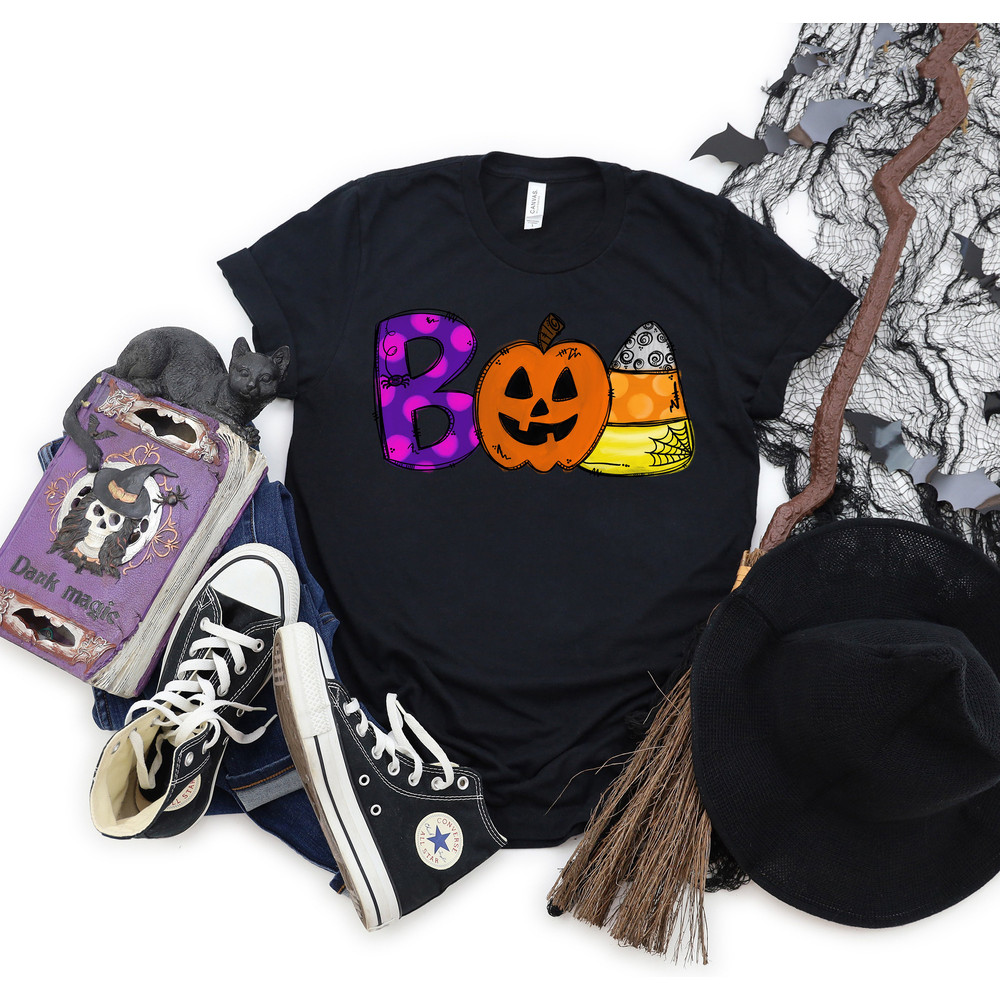 Boo Doodle Letters shirt,Halloween Party, Halloween T-shirt,Hocus Pocus Shirt,Halloween Funny Tee,Halloween Dinosaur Shirt,Halloween Kids - 2.jpg