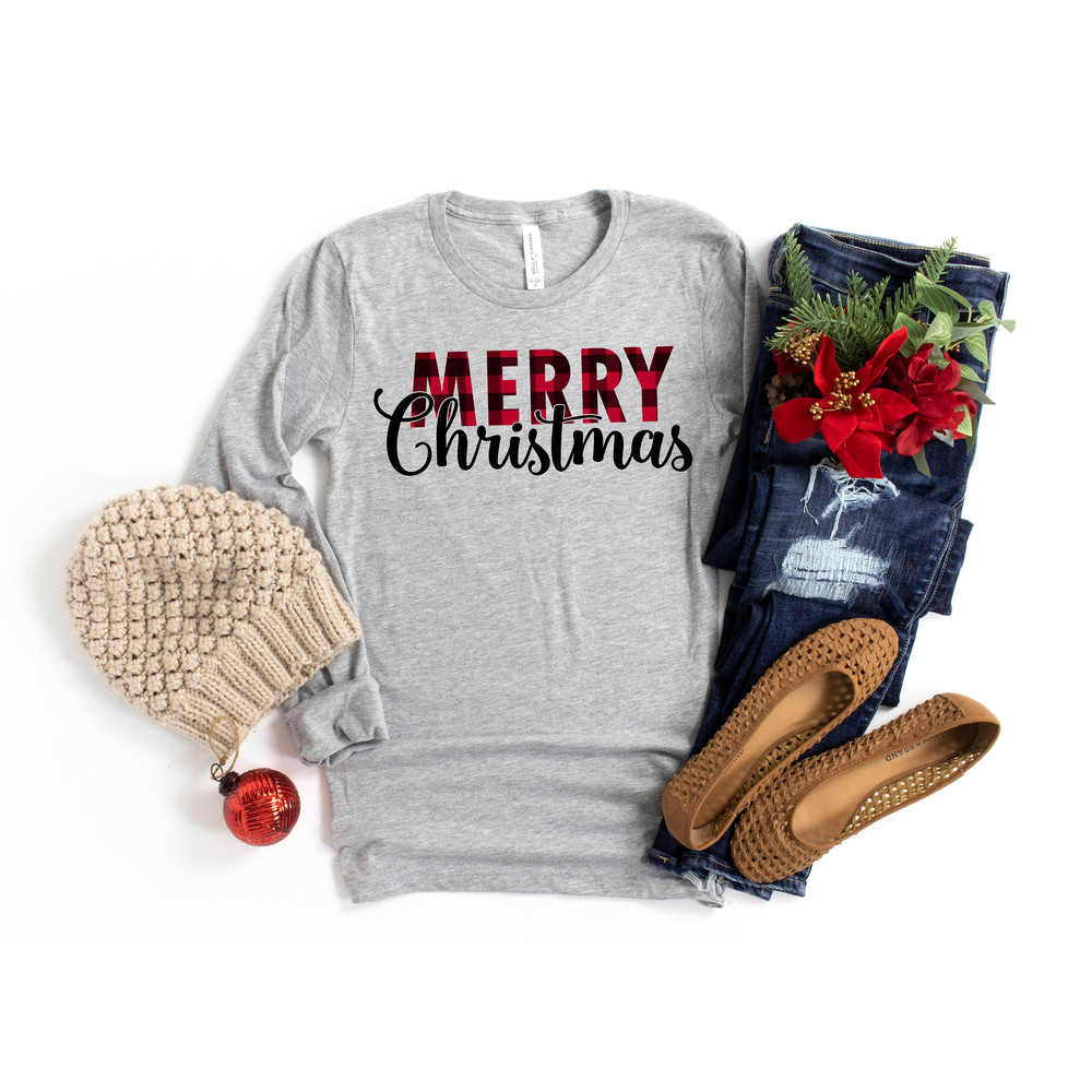 Buffalo Plaid Christmas T-shirt,Merry Christmas Shirt,Christmas T-shirt, Christmas Family Shirt,Christmas Gift, Holiday GiftMatching Shirt - 1.jpg