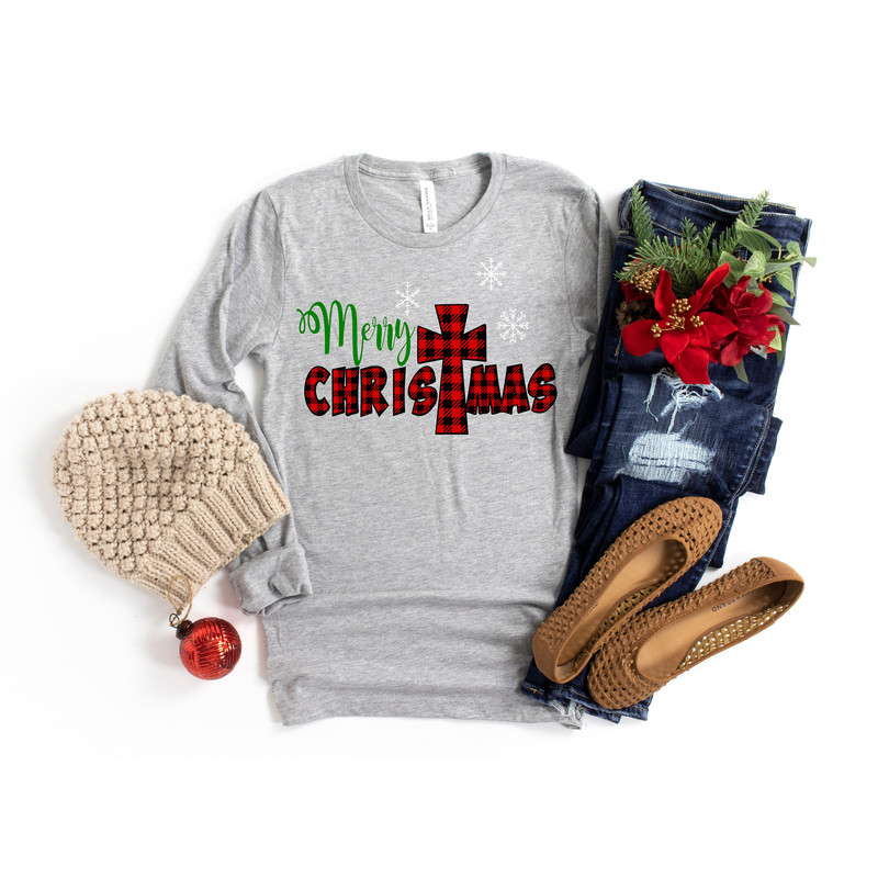 Buffalo Plaid Christmas T-shirt,Merry Christmas Shirt,Christmas T-shirt, Christmas Family Shirt,Christmas Gift, Holiday GiftMatching Shirt - 1.jpg