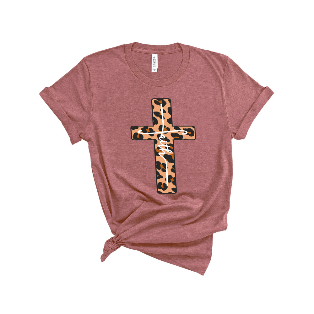Cheetah Faith Cross Shirt, Faith Cross Shirt, Christian Gift, Faith Gift, Christian Shirts ,Faith Cross, Vertical Cross, Jesus - 1.jpg