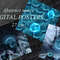 Abstract digital space blue glass sphere on a dark background_posters.jpg
