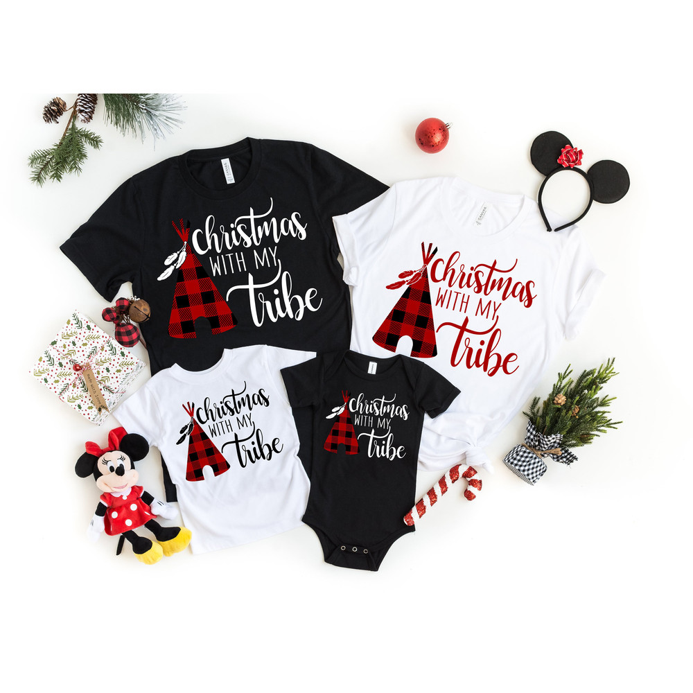 Christmas with my tribe Shirt,Christmas Shirt,Buffalo Plaid Christmas Shirt,Matching Family Christmas Shirts,Christmas Gift,Family Christmas - 1.jpg