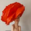 Red rose hatoversized flower hat, handmade flower hat.jpg