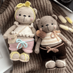 bears michelle and martin amigurumi | crochet pattern pdf