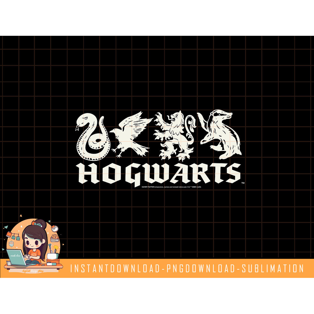 Kids Harry Potter Hogwarts House Icons Line Up png, sublimate, digital download.jpg