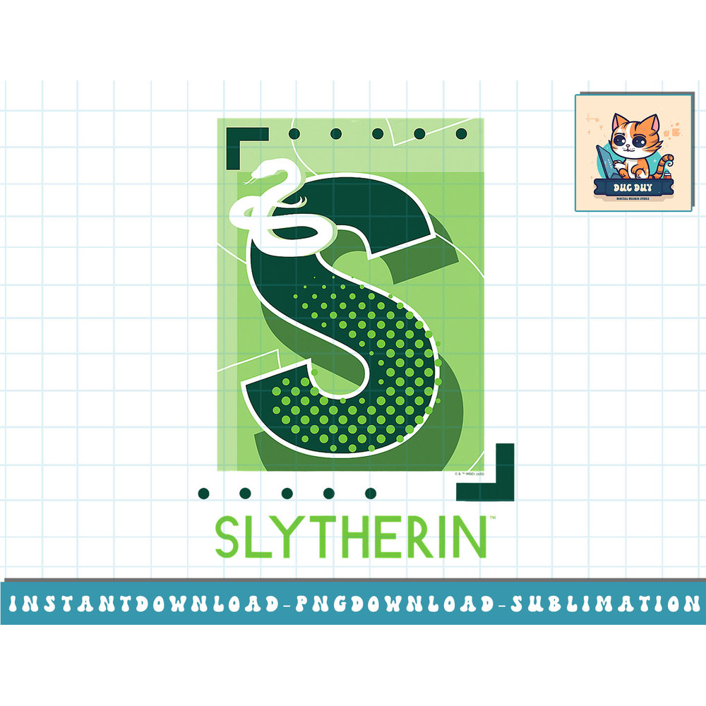 Harry Potter Deathly Hallows 2 Slytherin Big S Poster png, sublimate, digital download.jpg