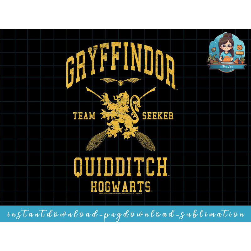 Kids Harry Potter Gryffindor Team Seeker Text png, sublimate, digital download.jpg