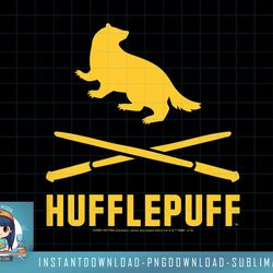 kids harry potter hufflepuff crossed wands logo png, sublimate, digital download