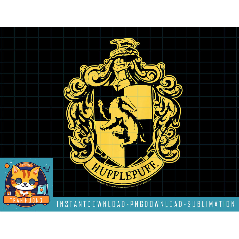 Kids Harry Potter Hufflepuff Shield House Logo Youth png, sublimate, digital download.jpg