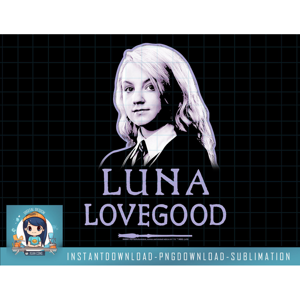 Kids Harry Potter Luna Lovegood Character Portrait png, sublimate, digital download.jpg