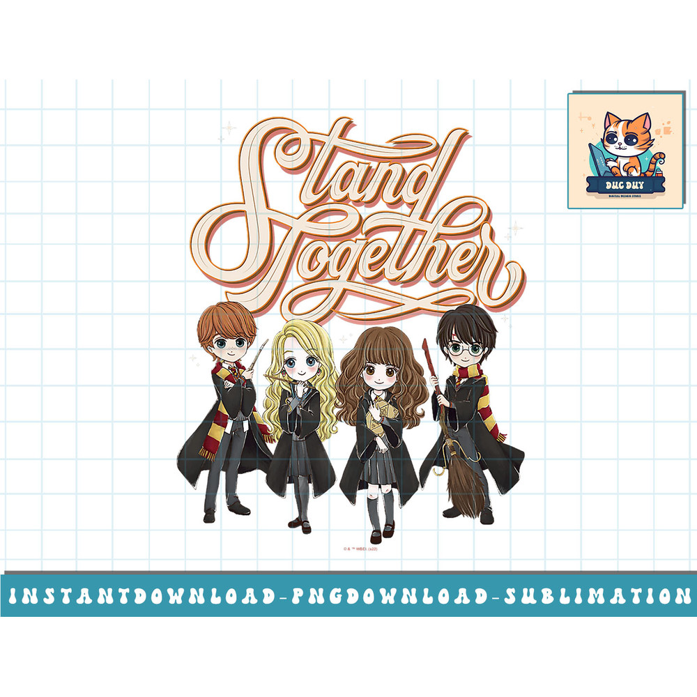 Harry Potter Deathly Hallows 2 Stand Together Group Poster png, sublimate, digital download.jpg